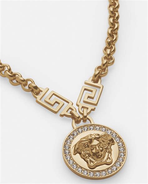 Versace Medusa Greca Necklace .